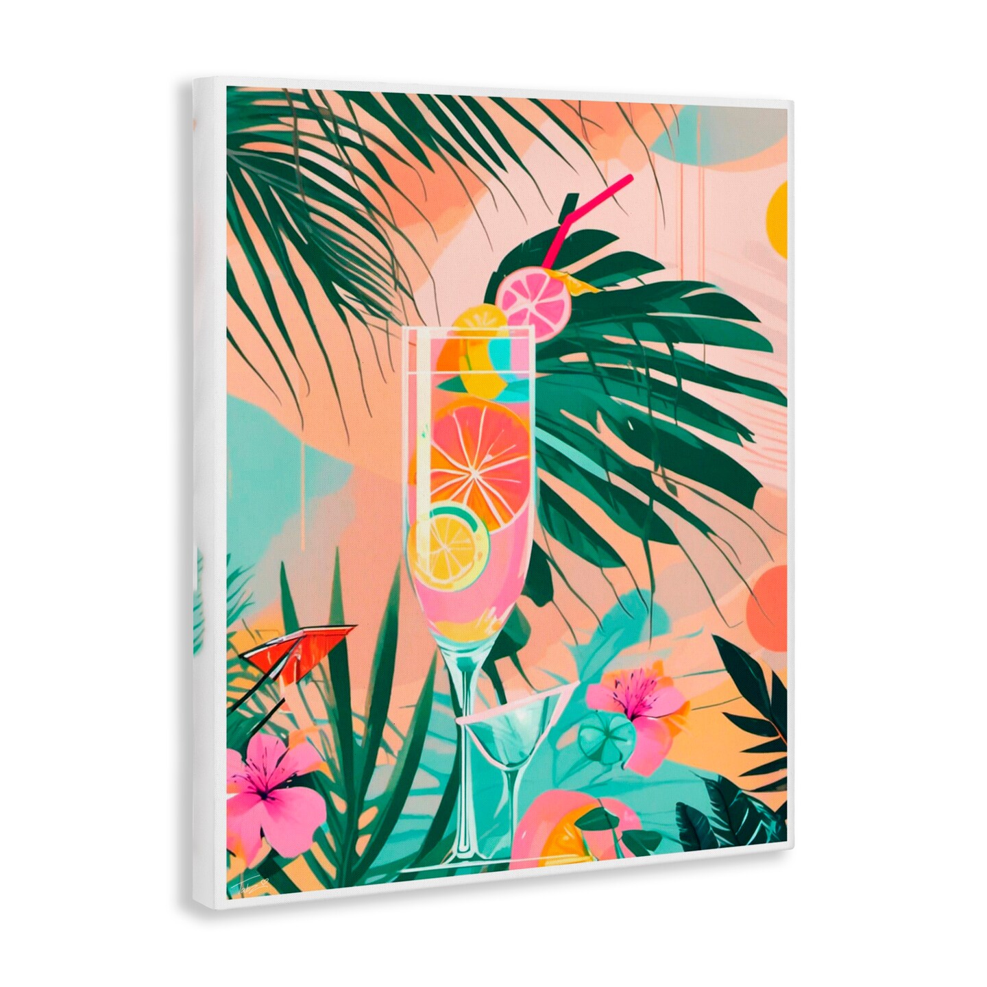 Stupell Industries Jungle Lemonade Cocktail Canvas, design by Tabz