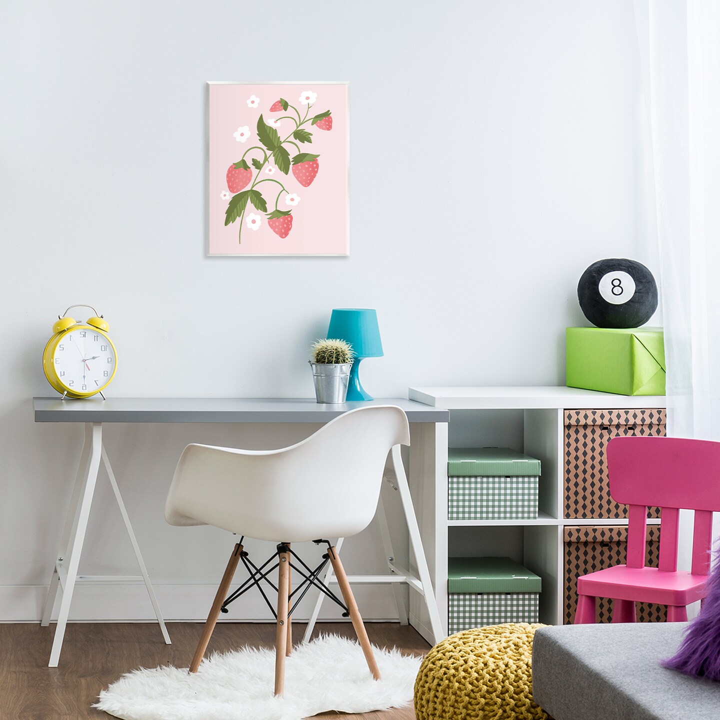 Stupell Industries Pastel Strawberries Branch Wall Plaque, design by Paige Sredenschek