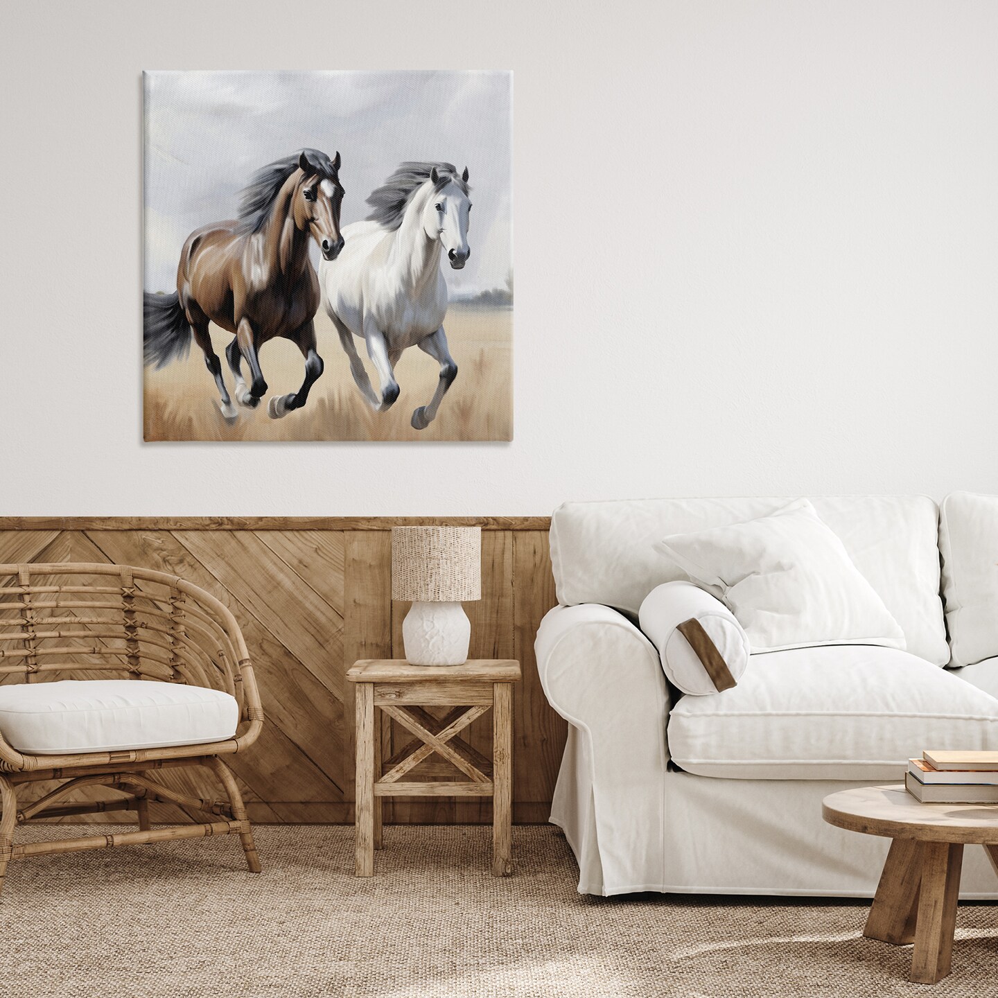Stupell Industries Wild Run Twin Horses Canvas, design by Kim Allen