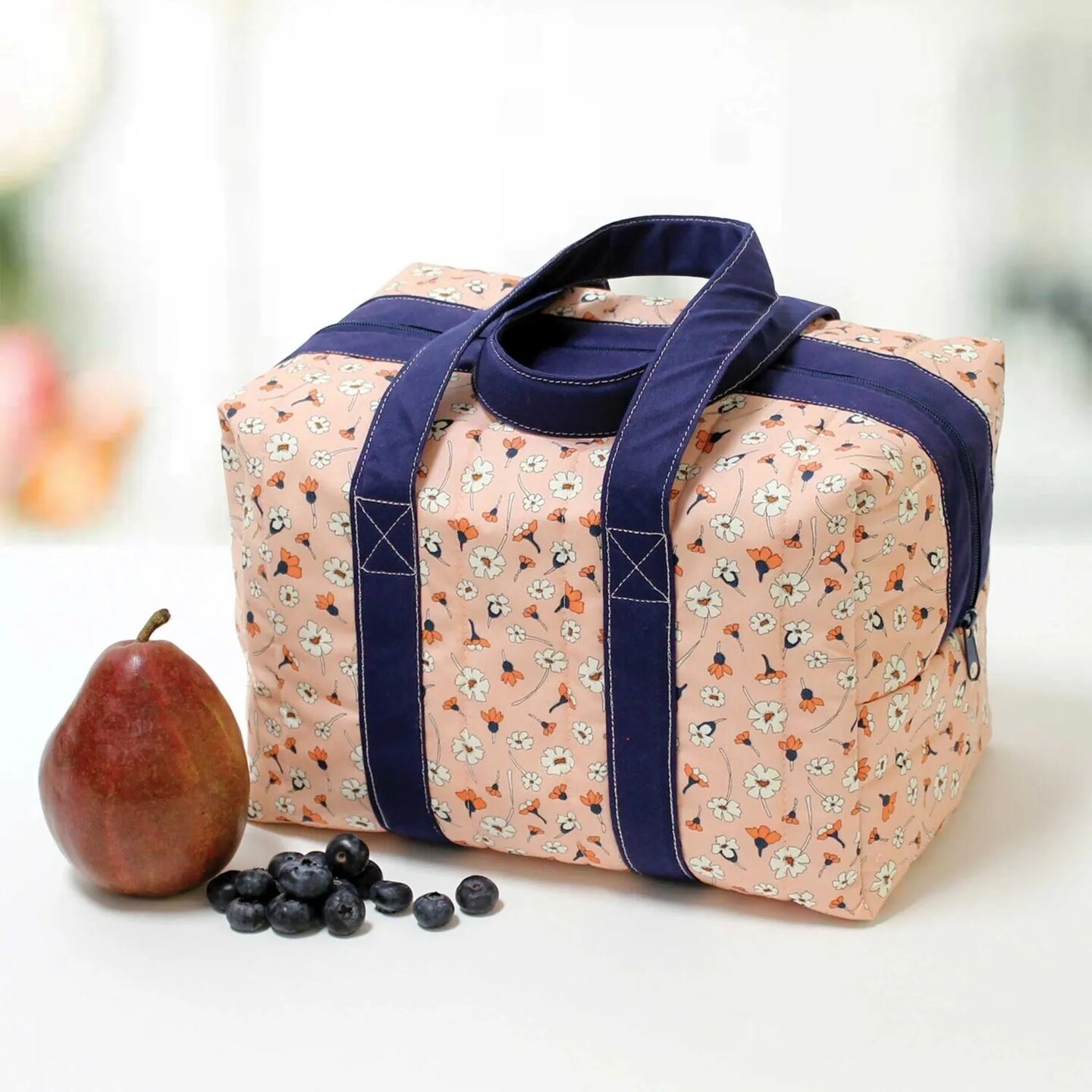 June Tailor Insulated Lunchbox Tote Kit with Zippity-Do-Done™ Zipper, Sew-by-Number, Navy