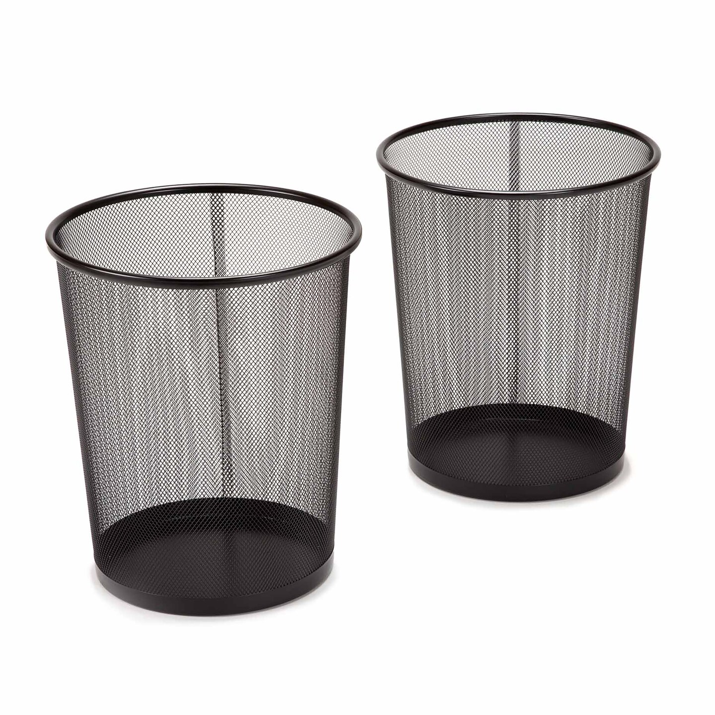 Seville Classics 6 Gal. Round Mesh Wastebasket Recycling Bin (2-Pack)