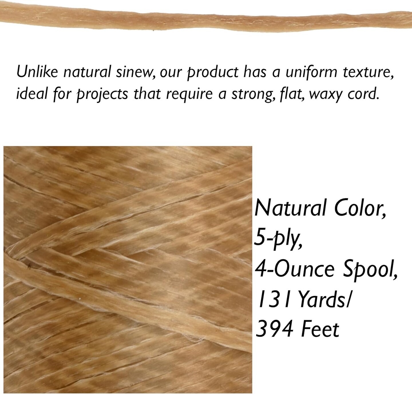 The Beadsmith Artificial Sinew Waxed Thread – Flat Polyester Craft String