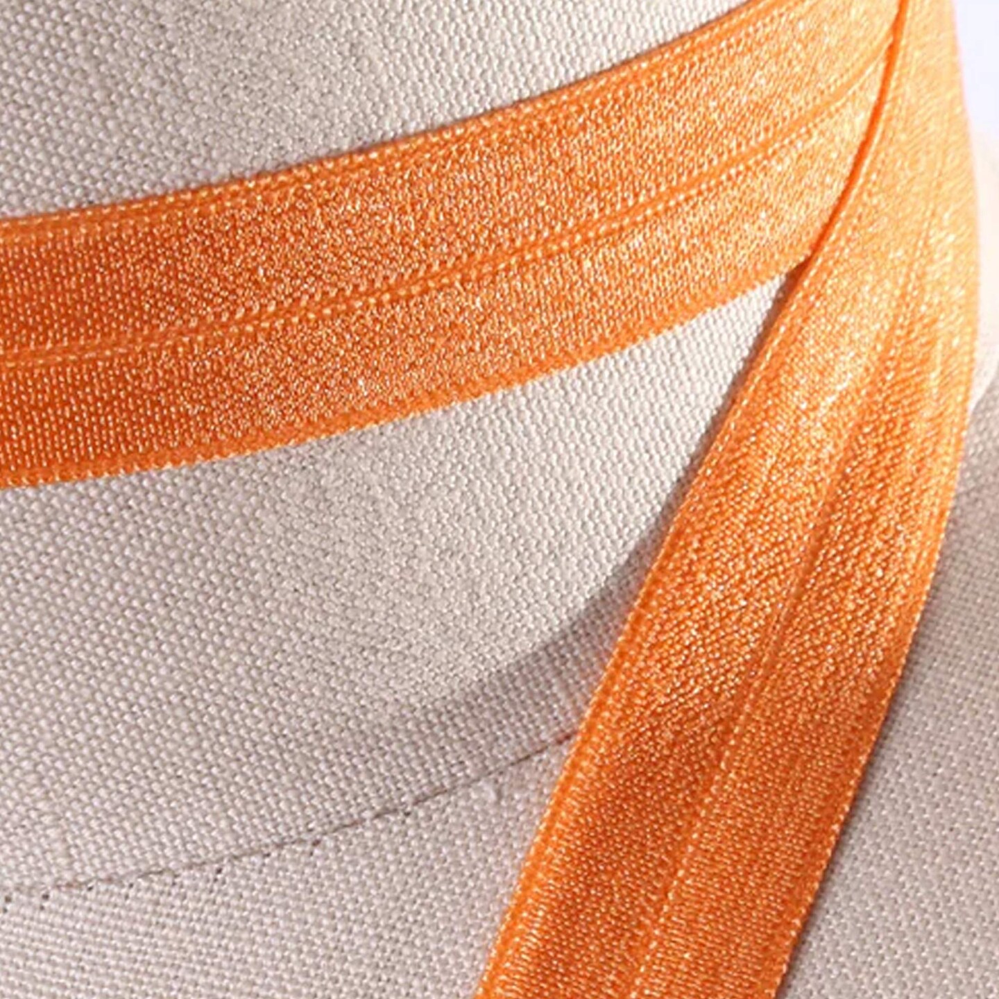 Trim 5/8" 3 Yards Medium Orange Fold Over Elastic Foldover Elastic for Hair Bows DIY Sewing