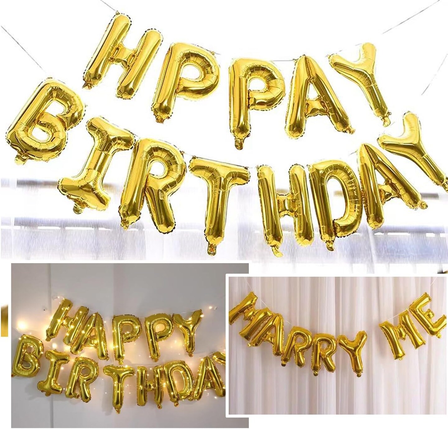 [85 PCS] Foil Personalized Name Happy Birthday Balloons Letters
