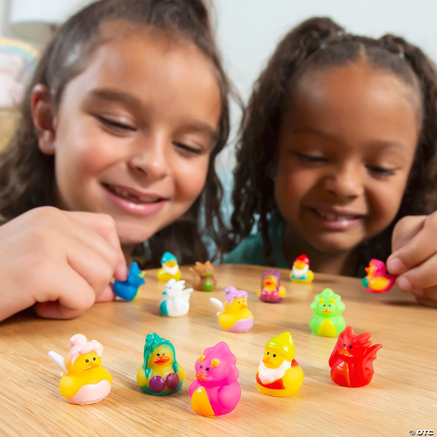 1/2&#x22; Micro Brightly Colored Gnome Rubber Ducks 24 Pieces