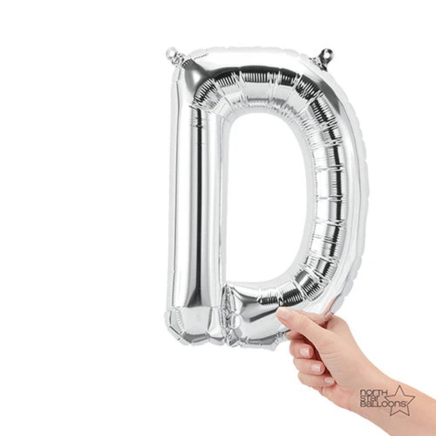 NorthStar Balloons &#xAE; 16&#x22; Silver Letter D Balloon Air Fill Only Foil Mylar