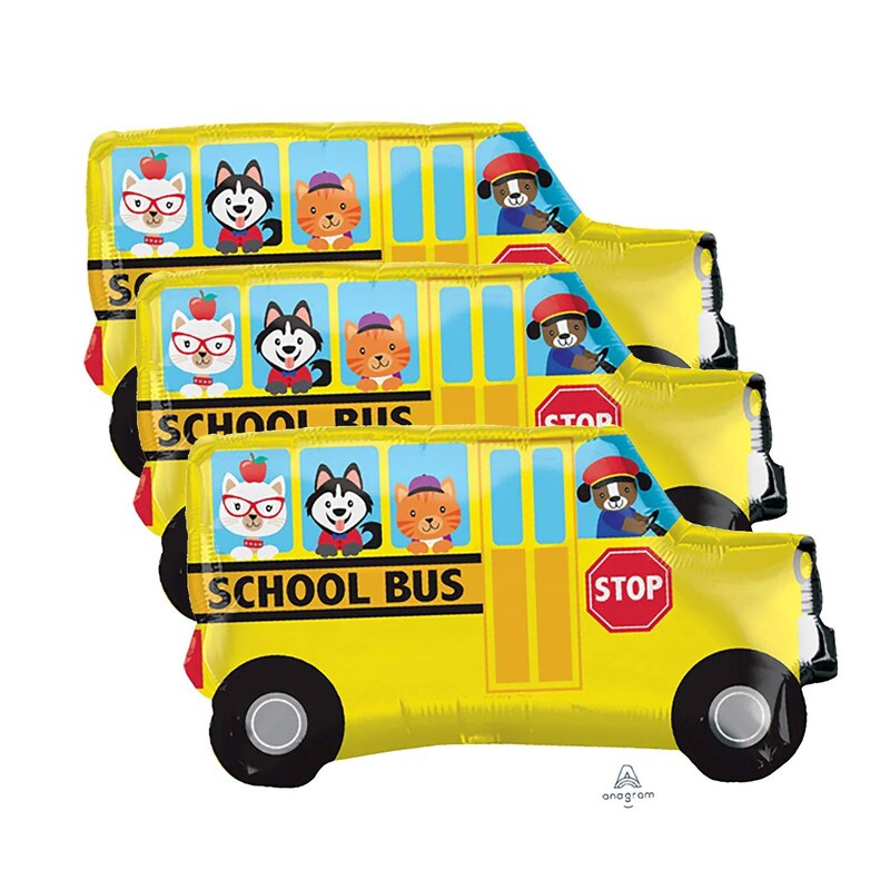 Anagram&#xAE; 30&#x22; Back to School Bus Balloon