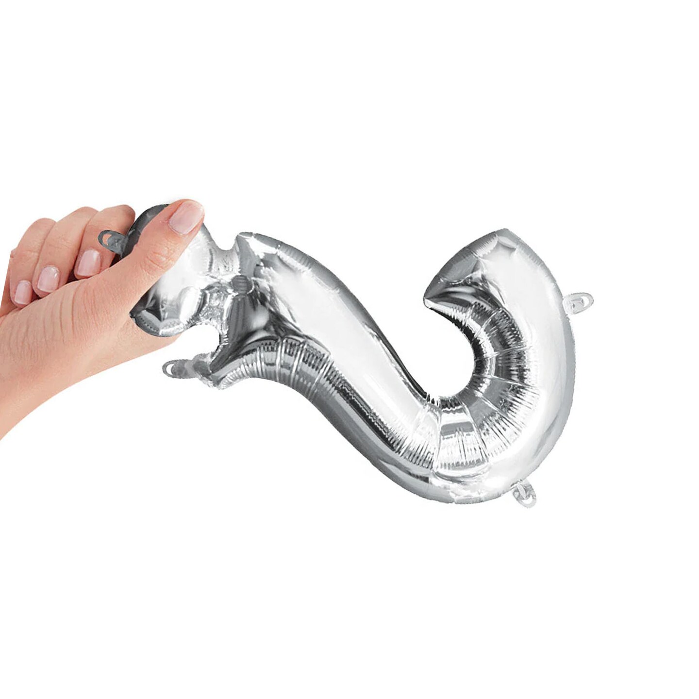 Anagram&#xAE; 16&#x22; Silver Question Mark Balloon Air Fill Only Foil Mylar