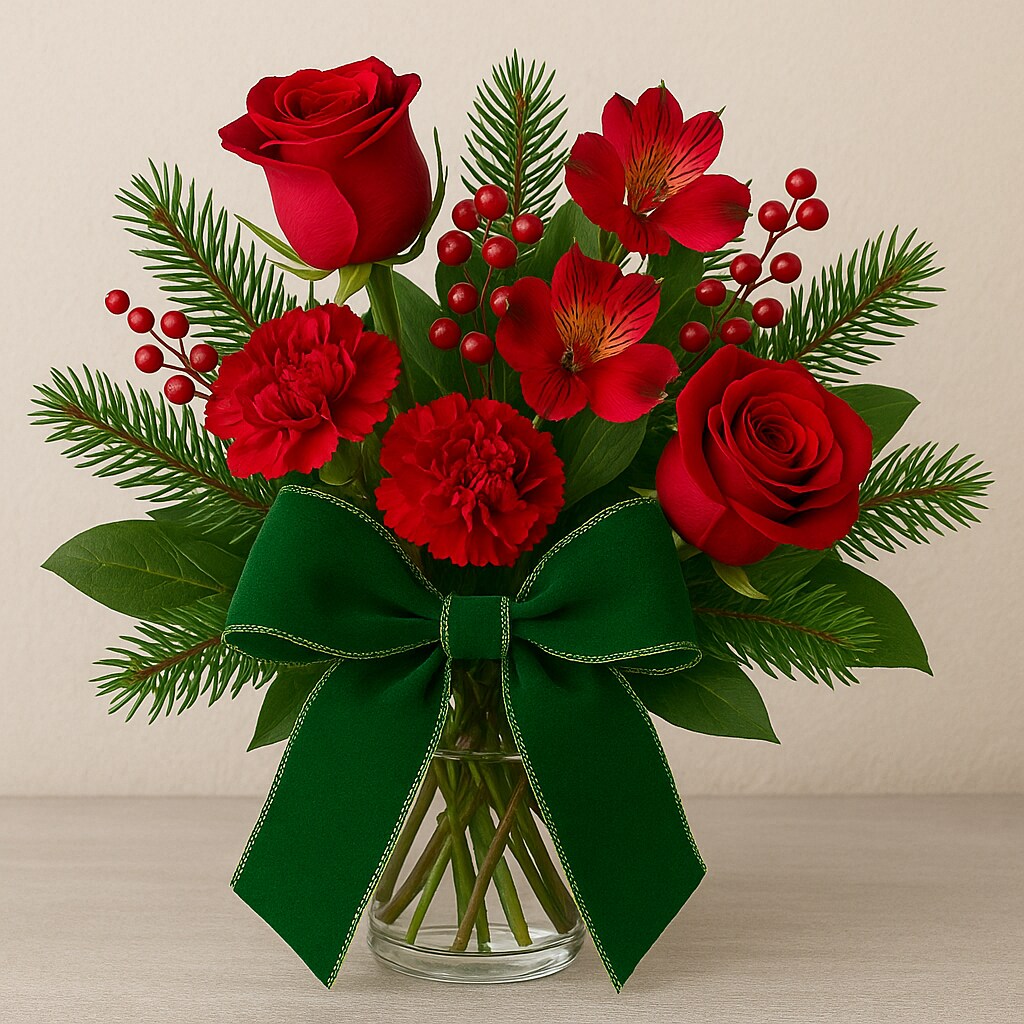 Designer’s Shop WR 63-5110 2.5” x 10 yard Holiday Velvet Green with Metallic Silver wired edge ribbons