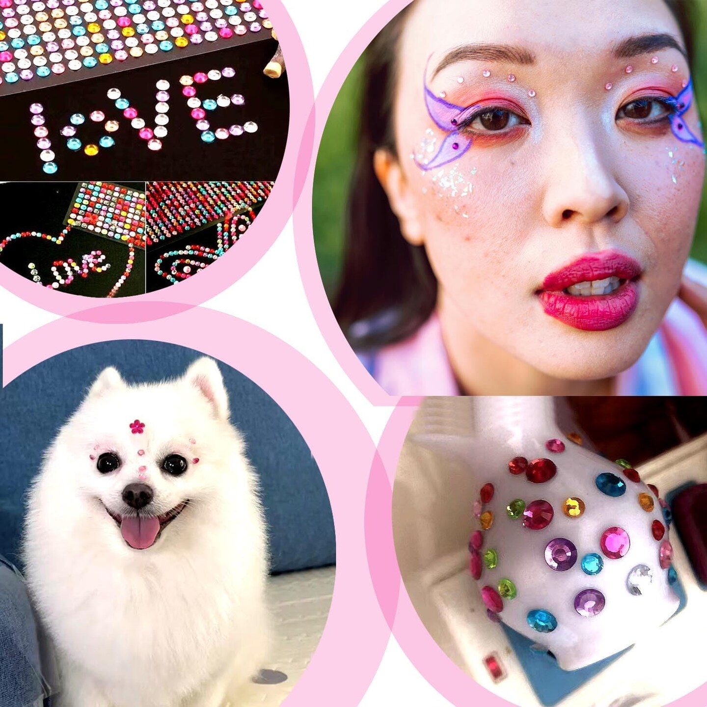 3228pcs Gems Stickers, Self Adhesive Rhinestone Jewel Stickers