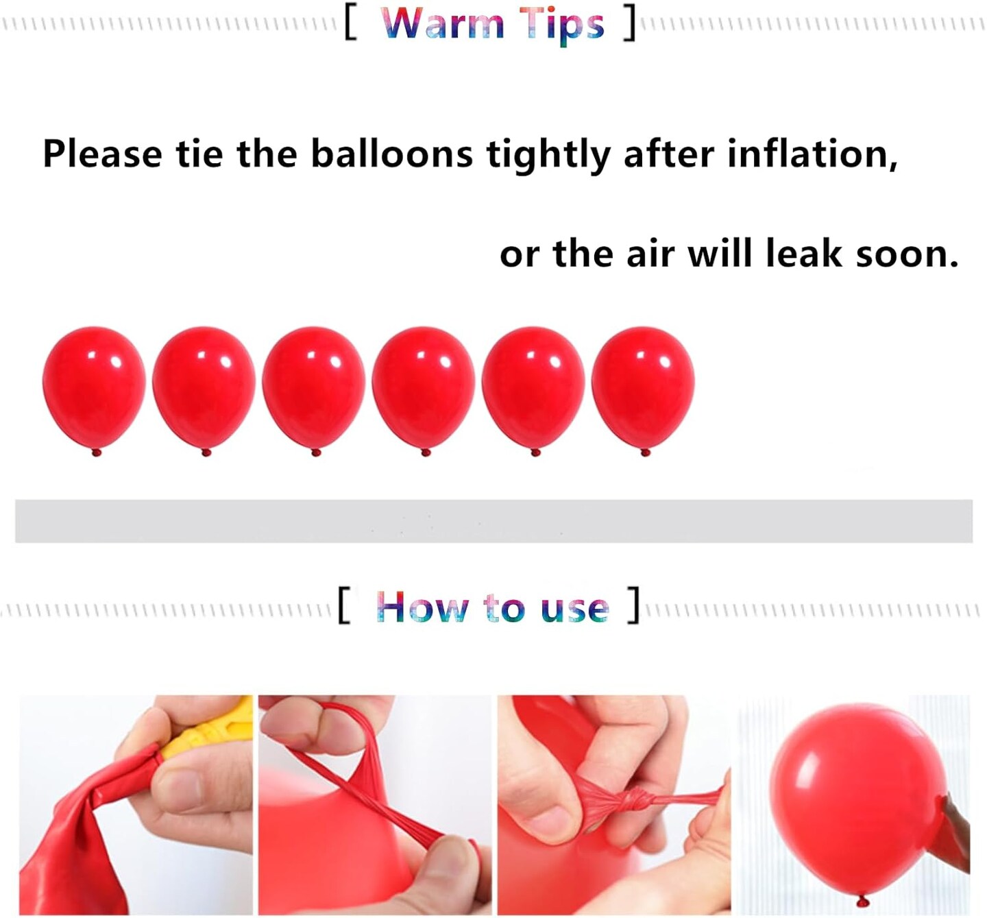 5 Inch Red Party Balloons - 100 Pcs Mini Latex Balloons