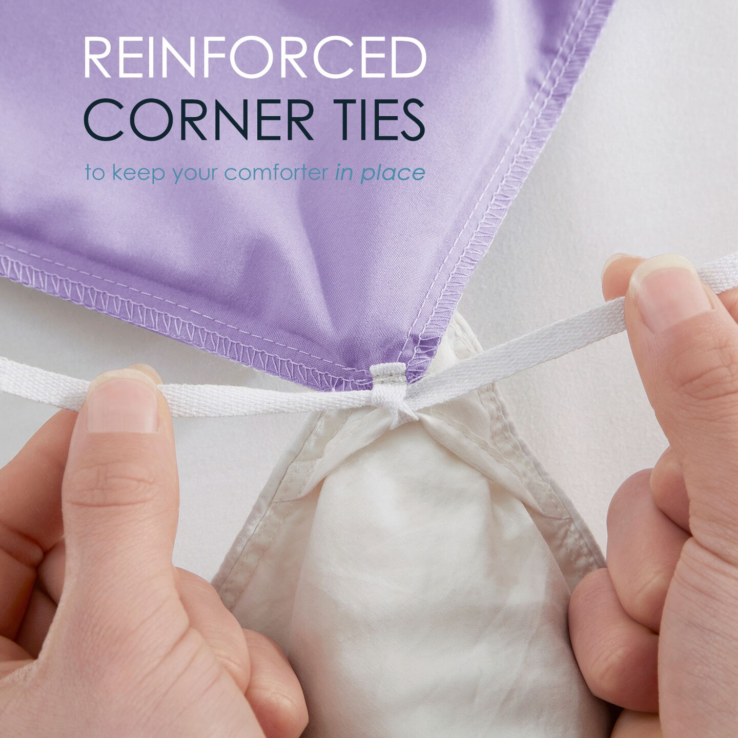 Hearth & Harbor Duvet Cover With Fitted Sheet Soft Double Brushed Bedding Set