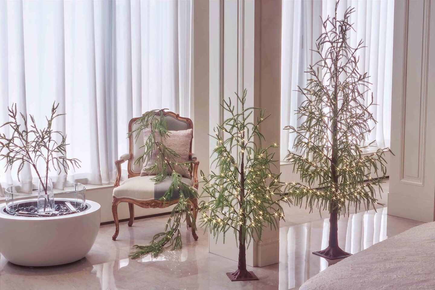 Lighted Norfolk Pine Garland