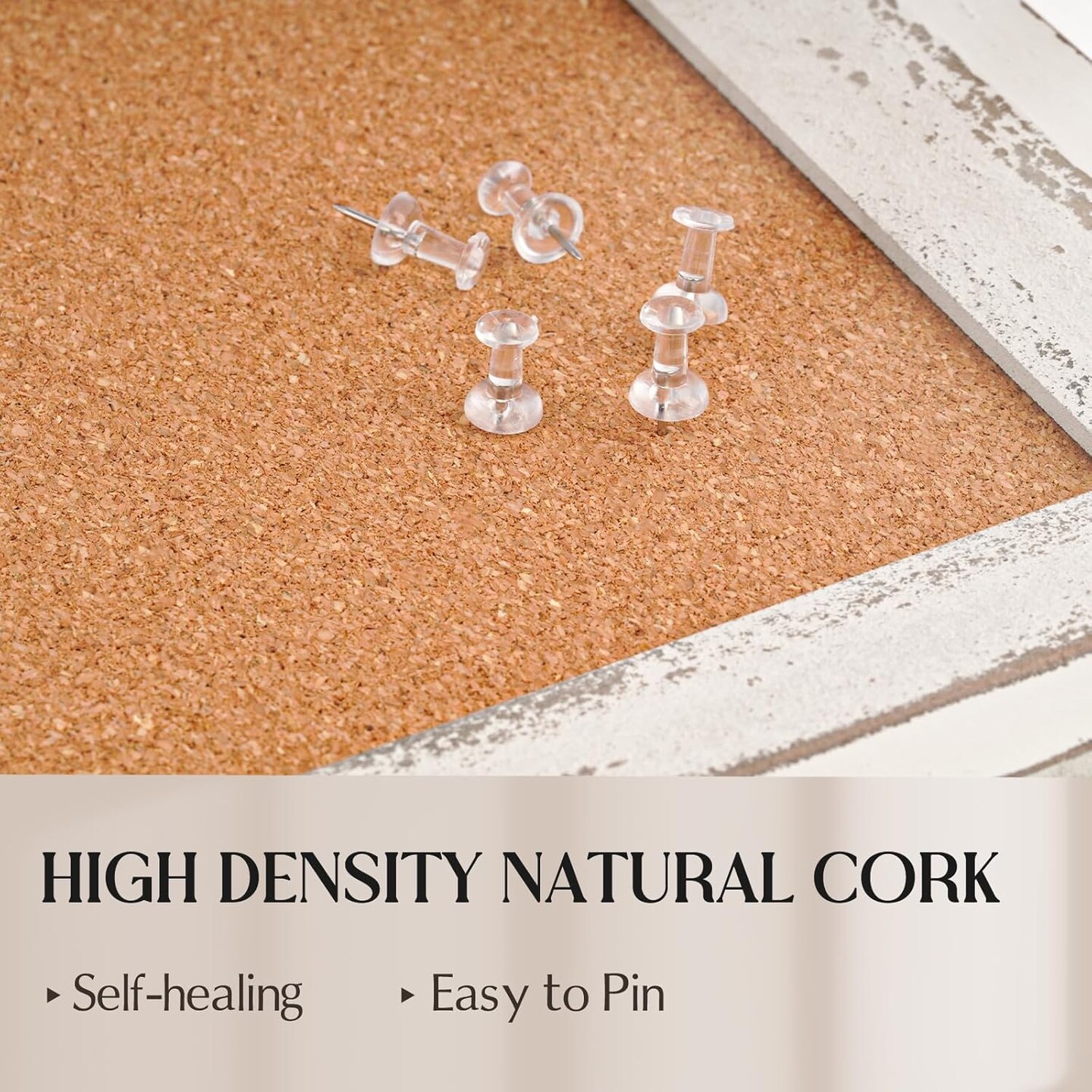White Cork Board 24&#x22; x 18&#x22; Wooden Framed Corkboard(White Frame)