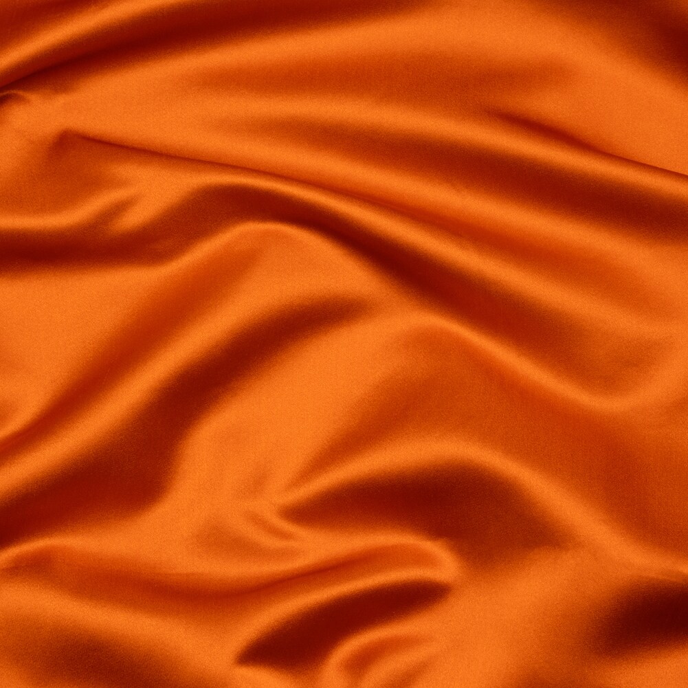1 Yard Silk Duchesse Satin - Burnt Orange - Premium Collection 59’’ Width