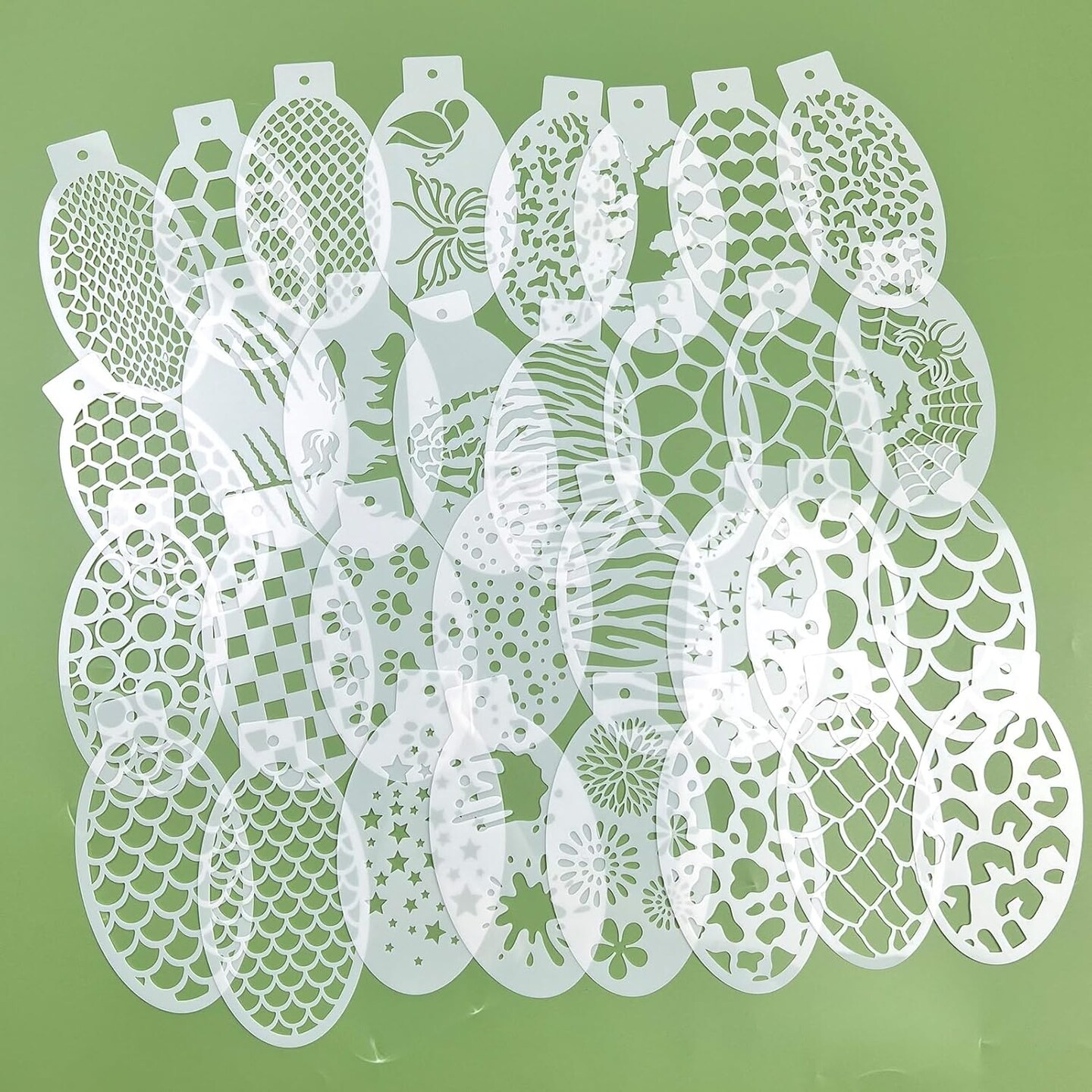 32 Pcs Halloween Face Painting Stencils(Custom)