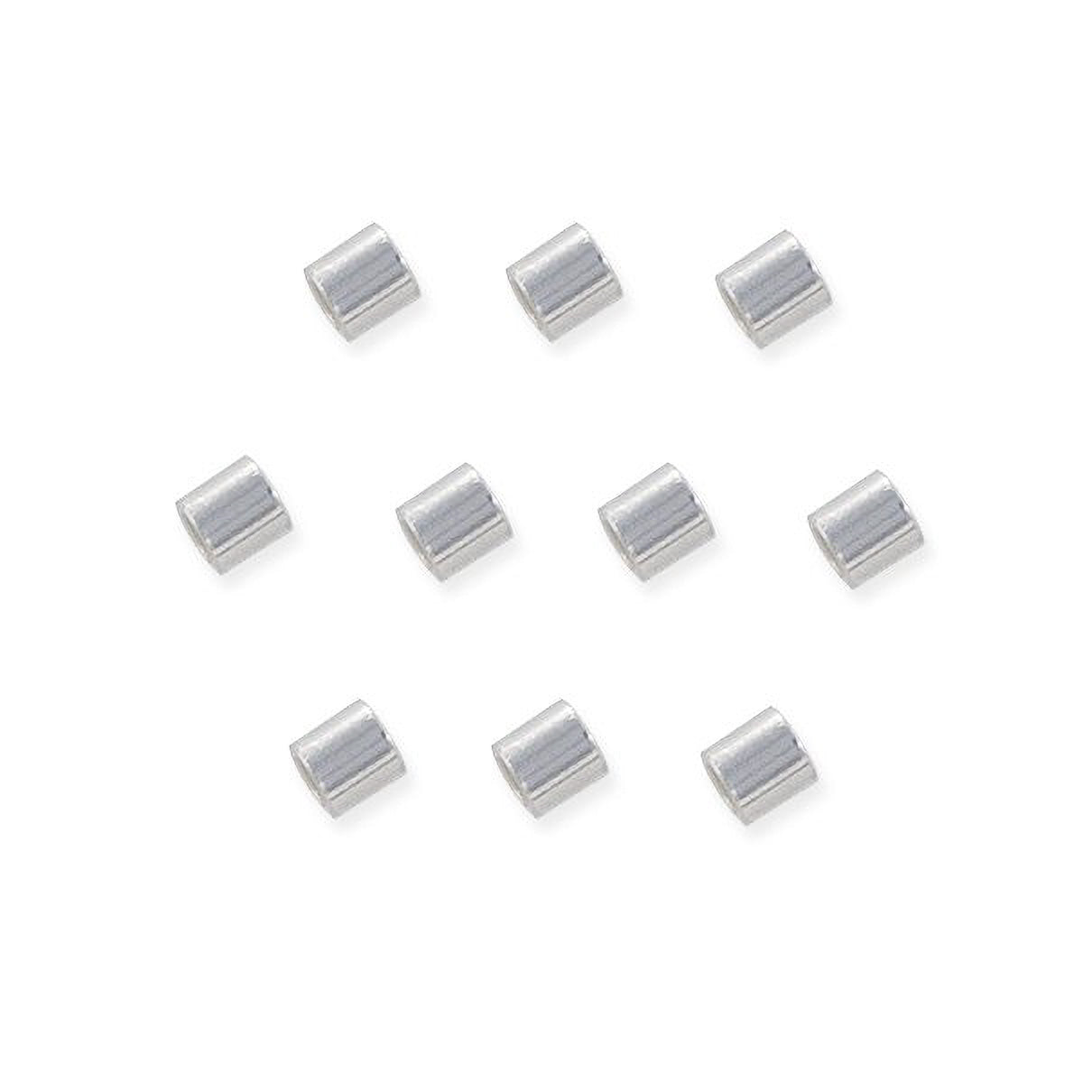 JewelrySupply Crimp Tube Seamless 1x1mm Sterling Silver (10-Pcs)