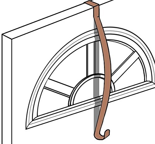 Haute Decor HighProfile Wreath Hanger Over The Door Hook for Complex Raised Door Designs