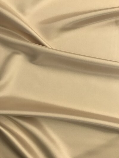 1 Yard Champagne Dull Satin Fabric Matte Medium Weight Polyester 58/59" Wide