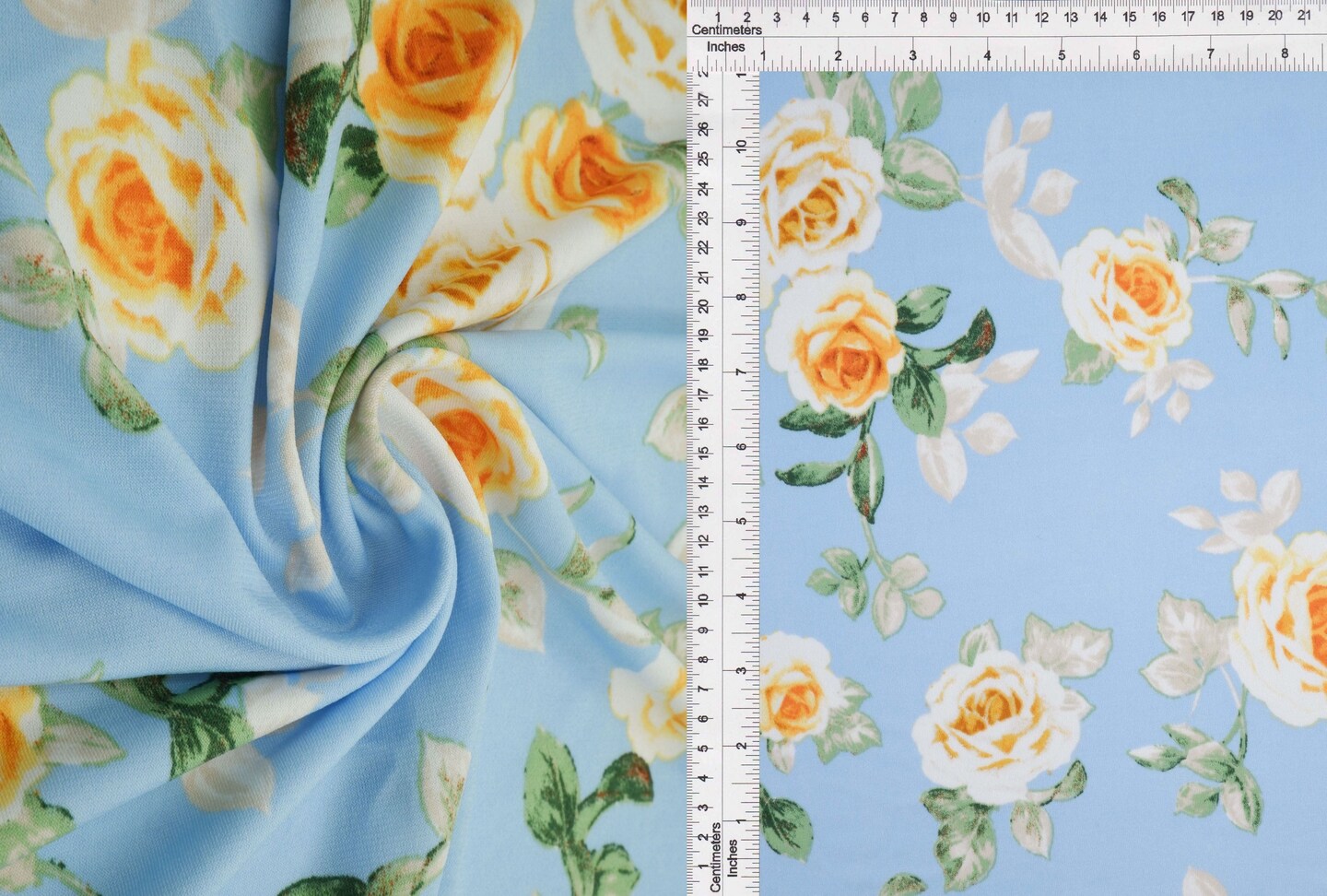 1 Yard Soft Korean ITY Floral Stretch Knit Fabric 58/60 Inch Wide Elegant Drapey Material for Stylish Dresses &#x26; DIY Sewing