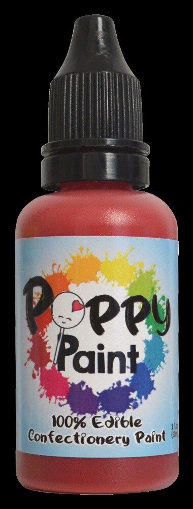 Poppy Paint Red Edible Food Color for Cake Decorating and Chocolate