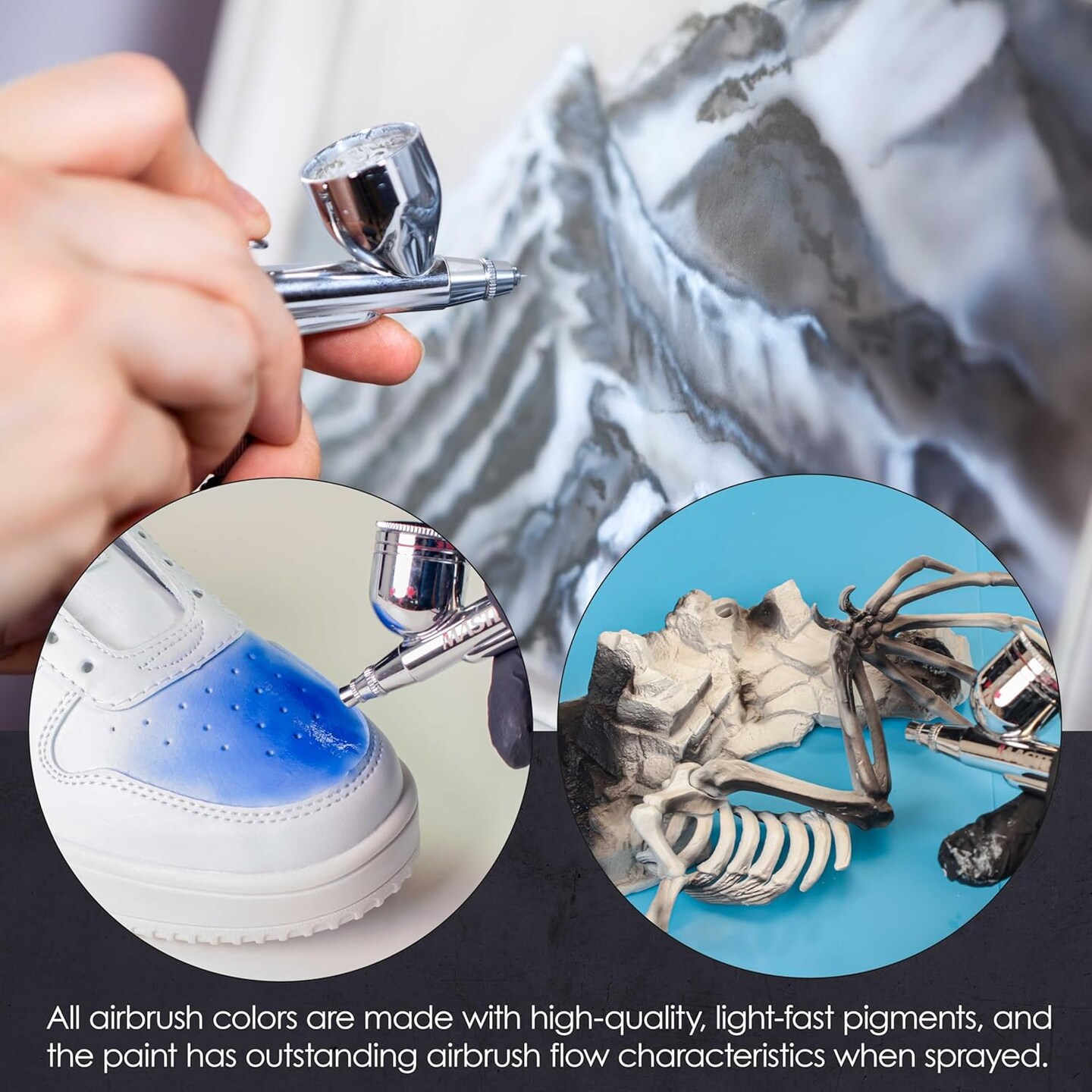 24 Color Acrylic Airbrush Paint Set (24-Color Deluxe Set)