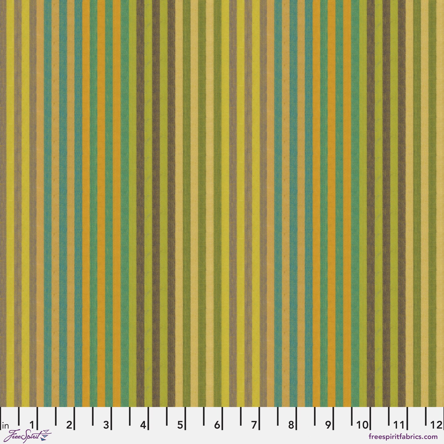 Caterpillar Stripe in Sprout (wsgp001.sprout) | Woven Stripes | Kaffe Fassett | Free Spirit