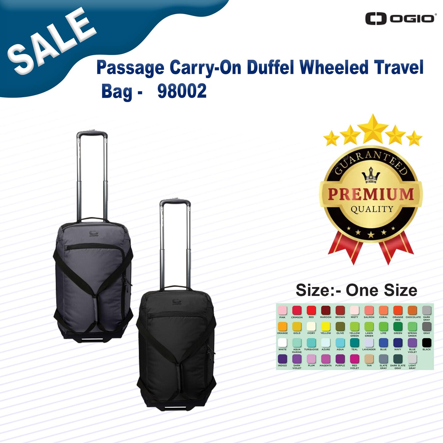 OGIO&#xAE; Passage Carry On Duffel Wheeled Travel Bag