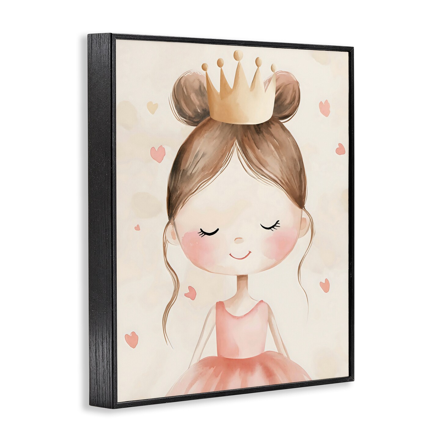 Stupell Industries Pink Ballerina in Crown Framed Giclee, design by Creative Studio