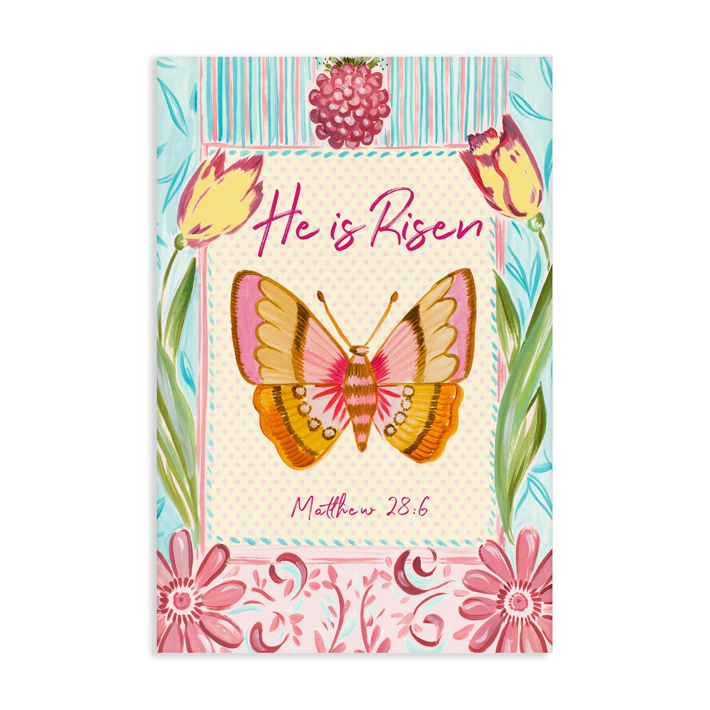 Stupell Industries He Is Risen with Butterfly Canvas, design by Ani Del Sol