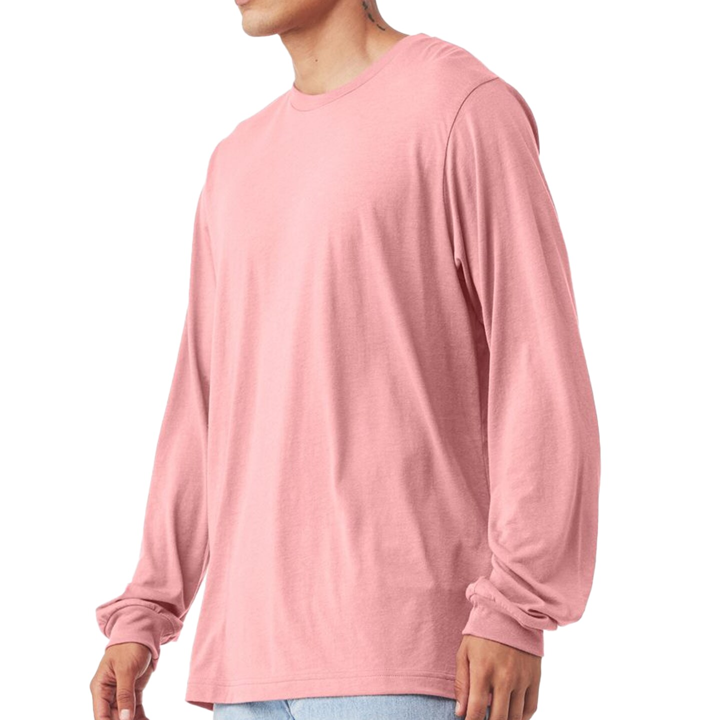 Bella + Canvas Long Sleeve T-Shirt, Men’s Heavy Cotton Jersey Tee.