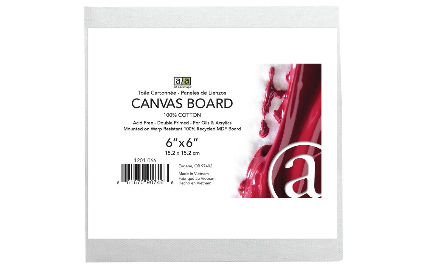Art Advantage Canvas Board Recycled MDF 6x6