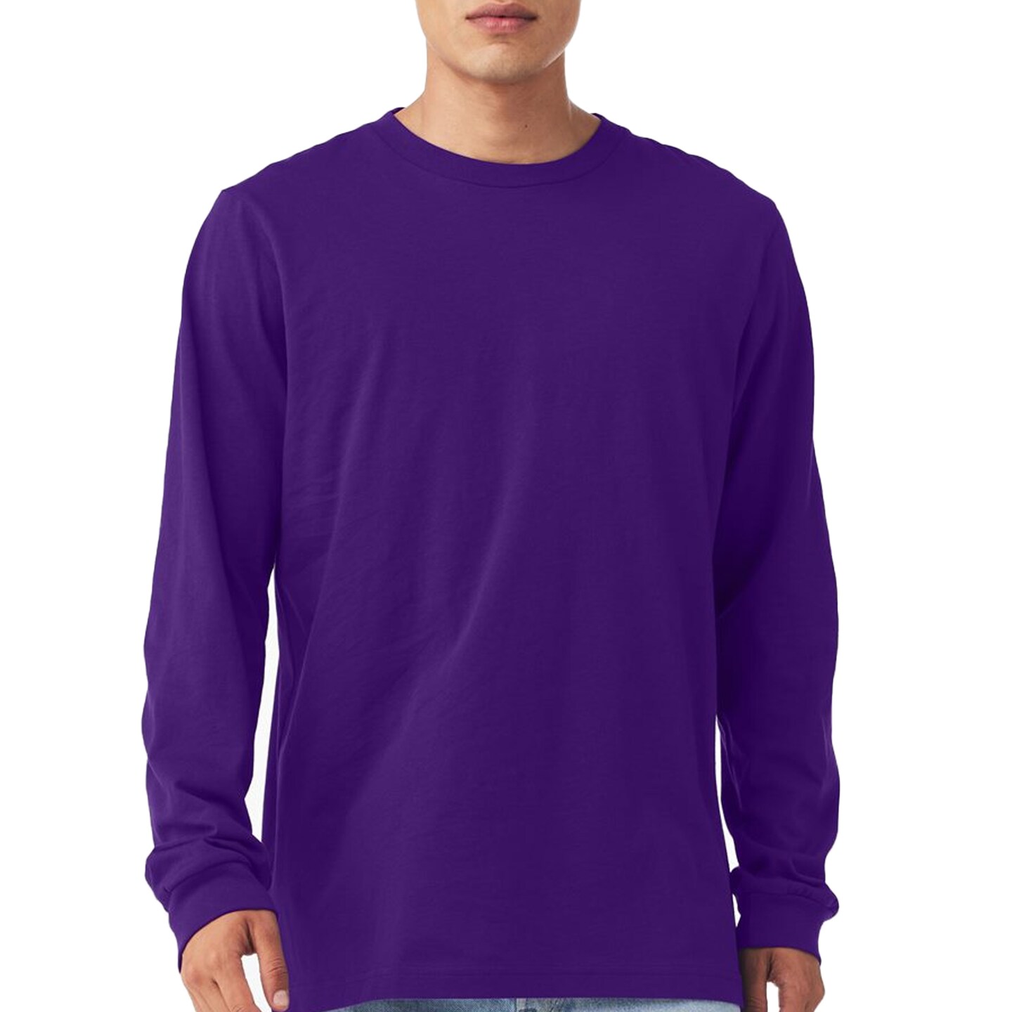 Bella + Canvas Long Sleeve T-Shirt, Men’s Heavy Cotton Jersey Tee
