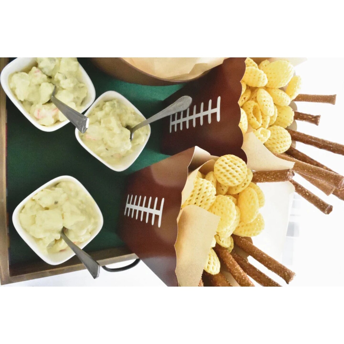 Football Popcorn Boxes &#x2013; Set of 8 | Football Party Snack Containers for Game Day &#x26; Sports Events