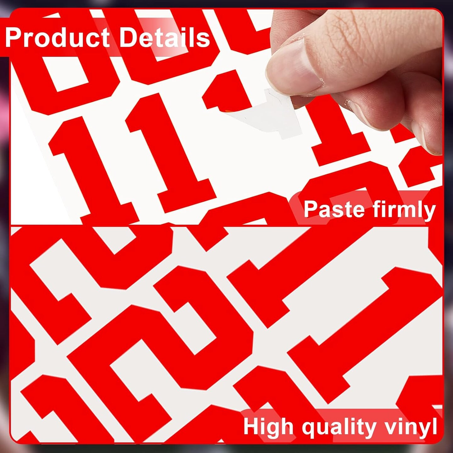 102 Pcs Sports Helmet Numbers Sticker 1.25 Inch Vinyl Decals Self-Adhesive Hockey, Baseball, Football, Lacrosse, Batting Helmet Numbers