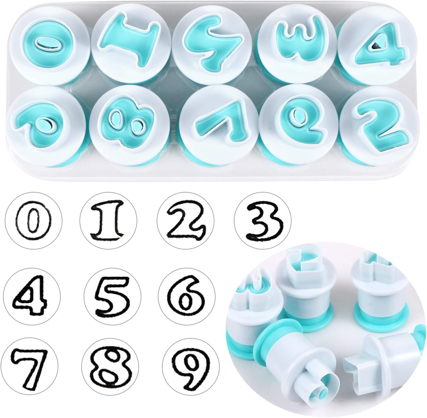 Alphabet Letter &#x26; Numbers Cake Mould Set 36 Pieces