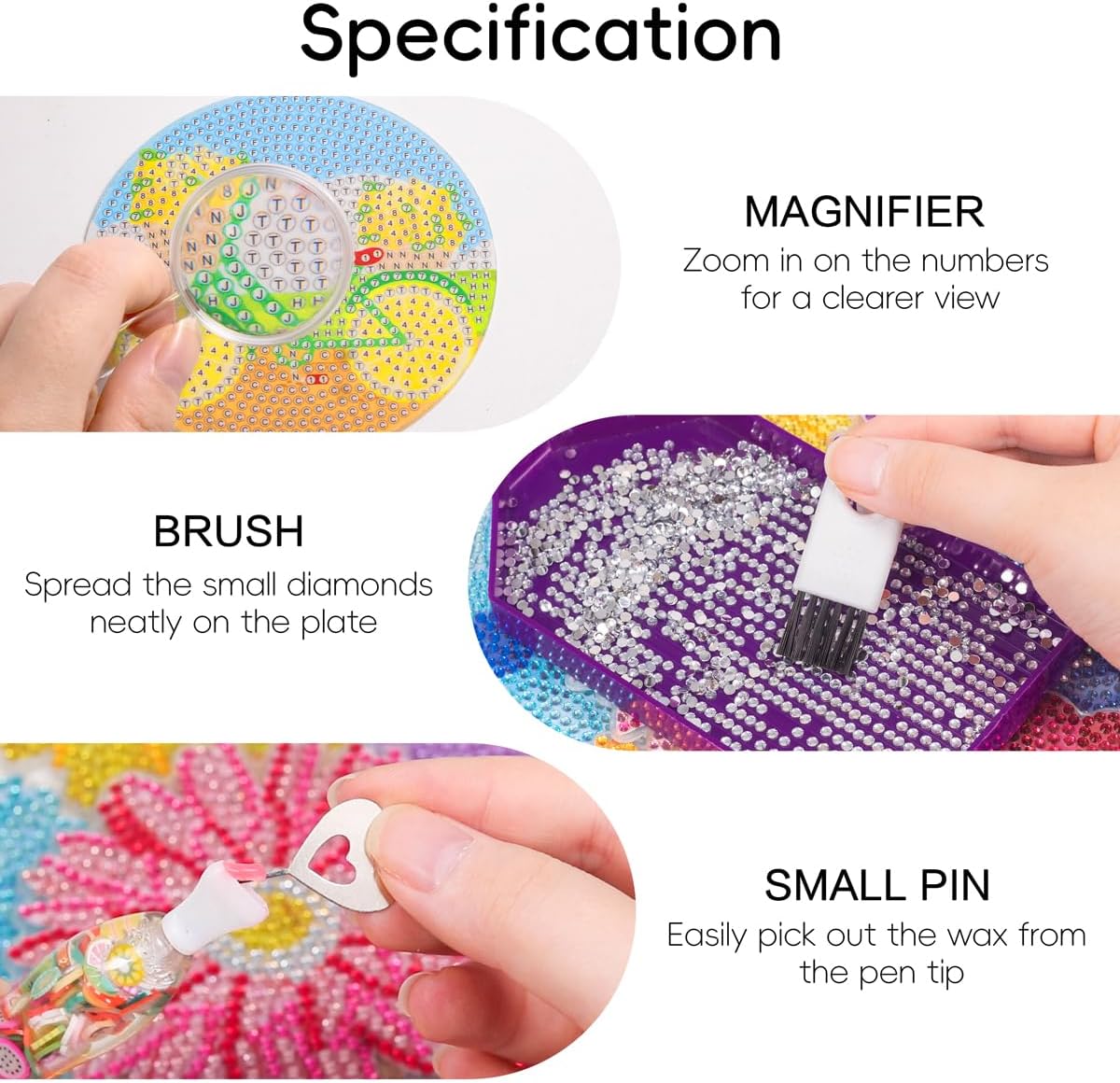 83 Pcs Diamond Painting Art Drill Dot Pen Tips Multi Placers Heads Nibs for Diamond Painting Nail Art Set Tool Accessories Kit 4710