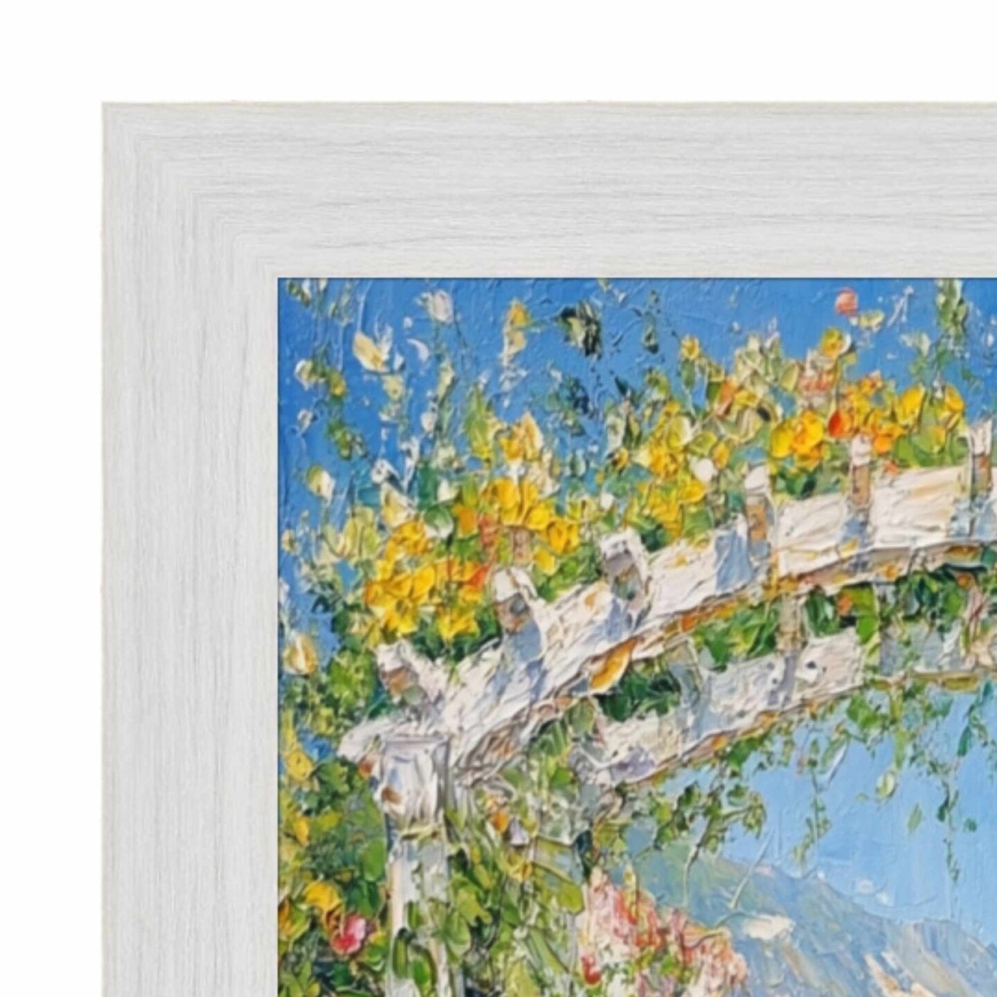 Modern White Wash Wood Grain Picture Frame 11x16 frame
