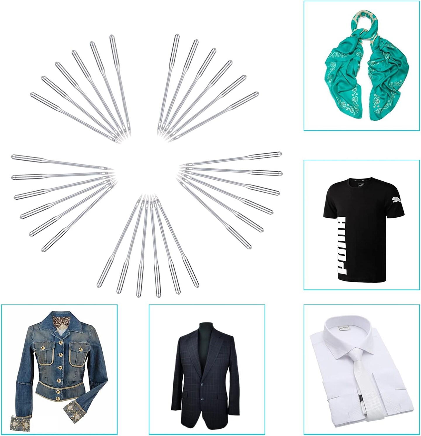 10PCS Universal Sewing Machine Needles – Size HAX1 100/16 for Singer, Brother & Janome