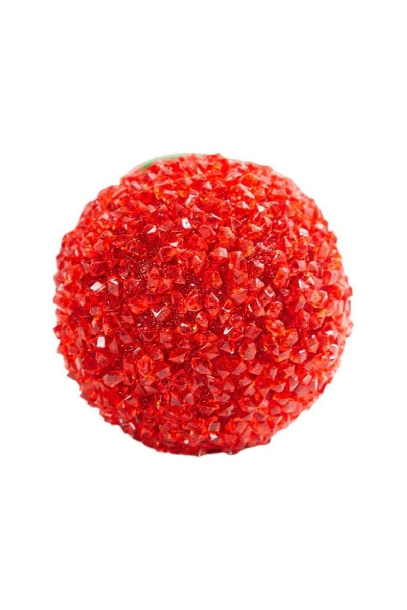 4&#x22; Red Crystal Ball Ornament
