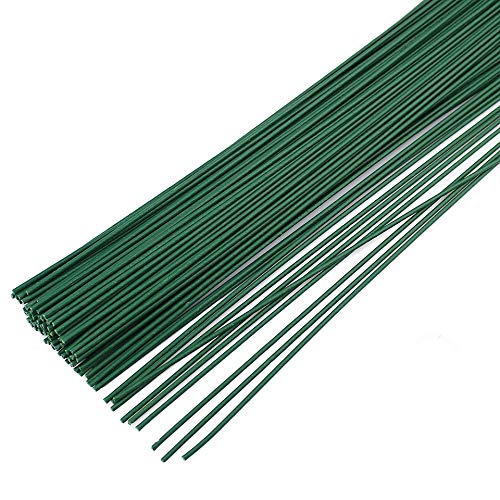 200 Pcs 22 Gauge Floral Stem Wire,Floral Stems for Flower Arrangements DIY,Bouquent Stem Wrapping and Crafts,16 Inch,Dark Green
