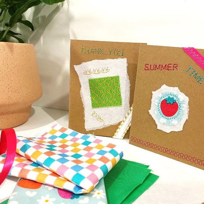 Sewn Hand Crafted Note Cards