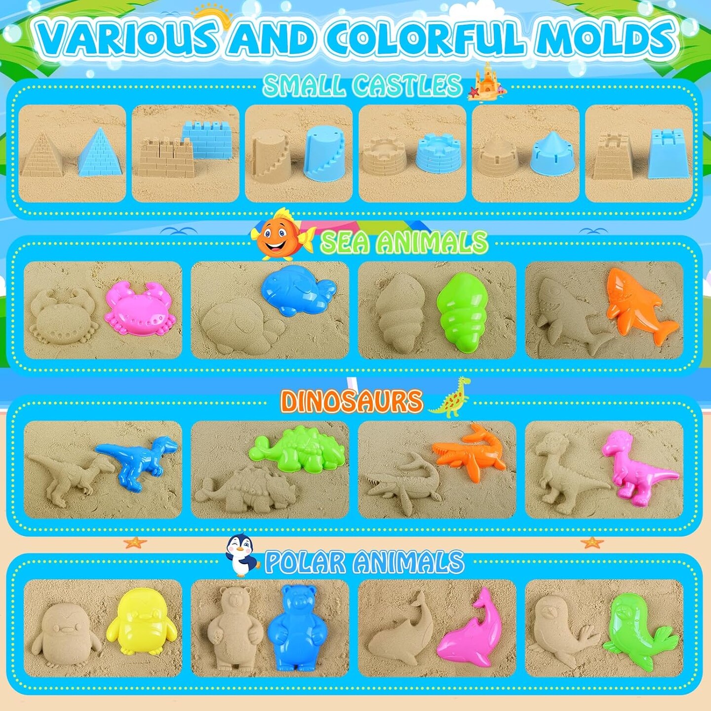 Summer Beach Toys, 40Pcs Sand Toys for Toddlers 1-3 with Sand Construction Vehicles Set, Collapsible Sand Bucket