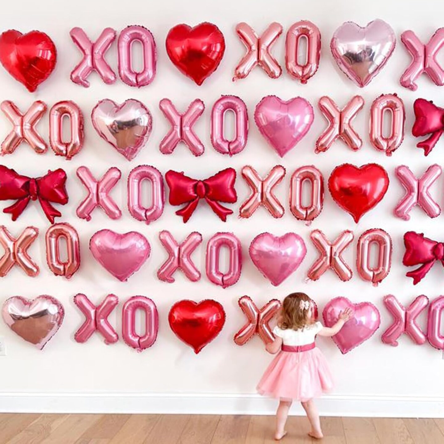 12-Piece Pink & Red Heart Balloons – 18-Inch Pearl Foil Love Balloons for Birthdays, Bridal Showers, Engagements, Weddings, and Valentine’s Day Party Decorations