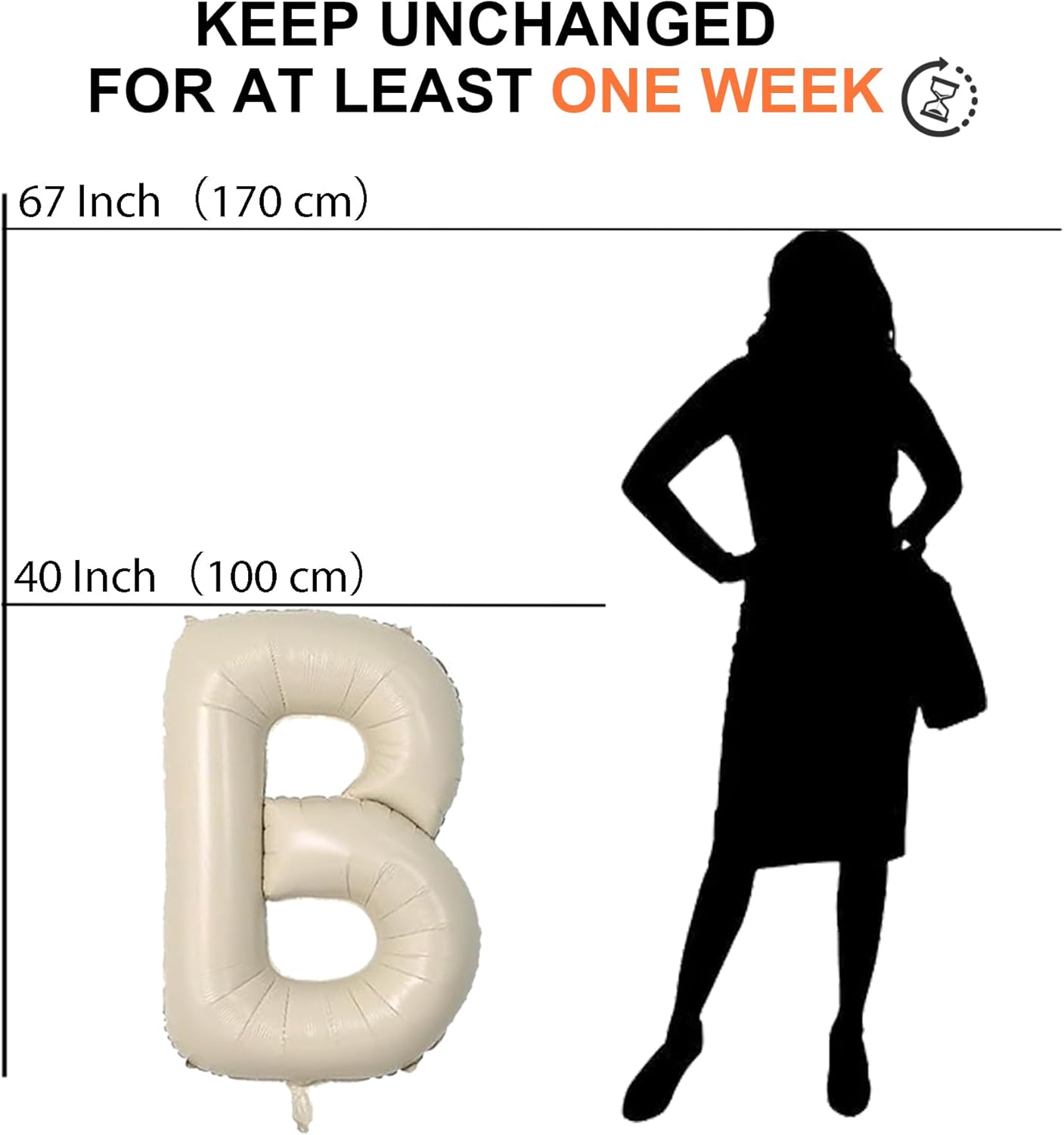 40 Inch BRIDE Balloons, Bachelorette party decorations for Bridal Shower, Large Beige Sand Bride Mylar Foil Letter Balloon, Ivory Alphabet Banner for Wedding Party Decorations
