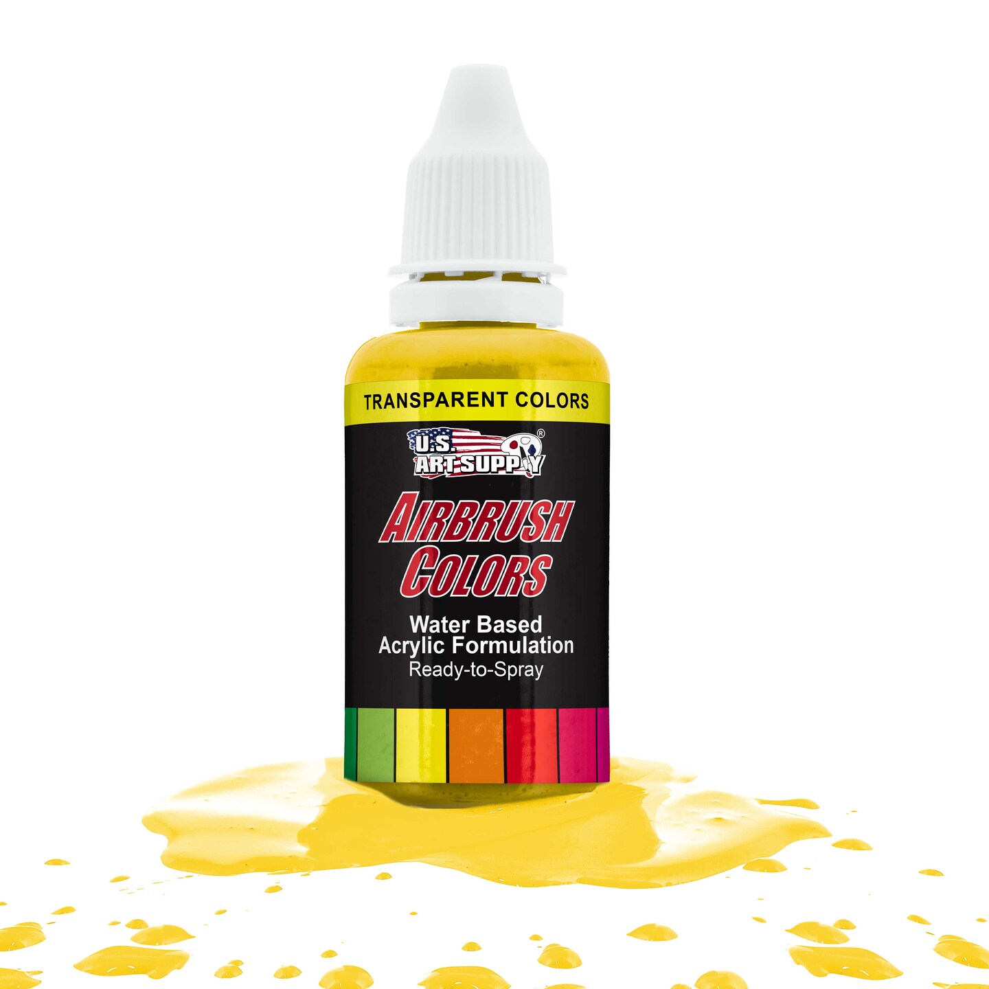 Bright Yellow, Transparent Acrylic Airbrush Paint, 1 oz.