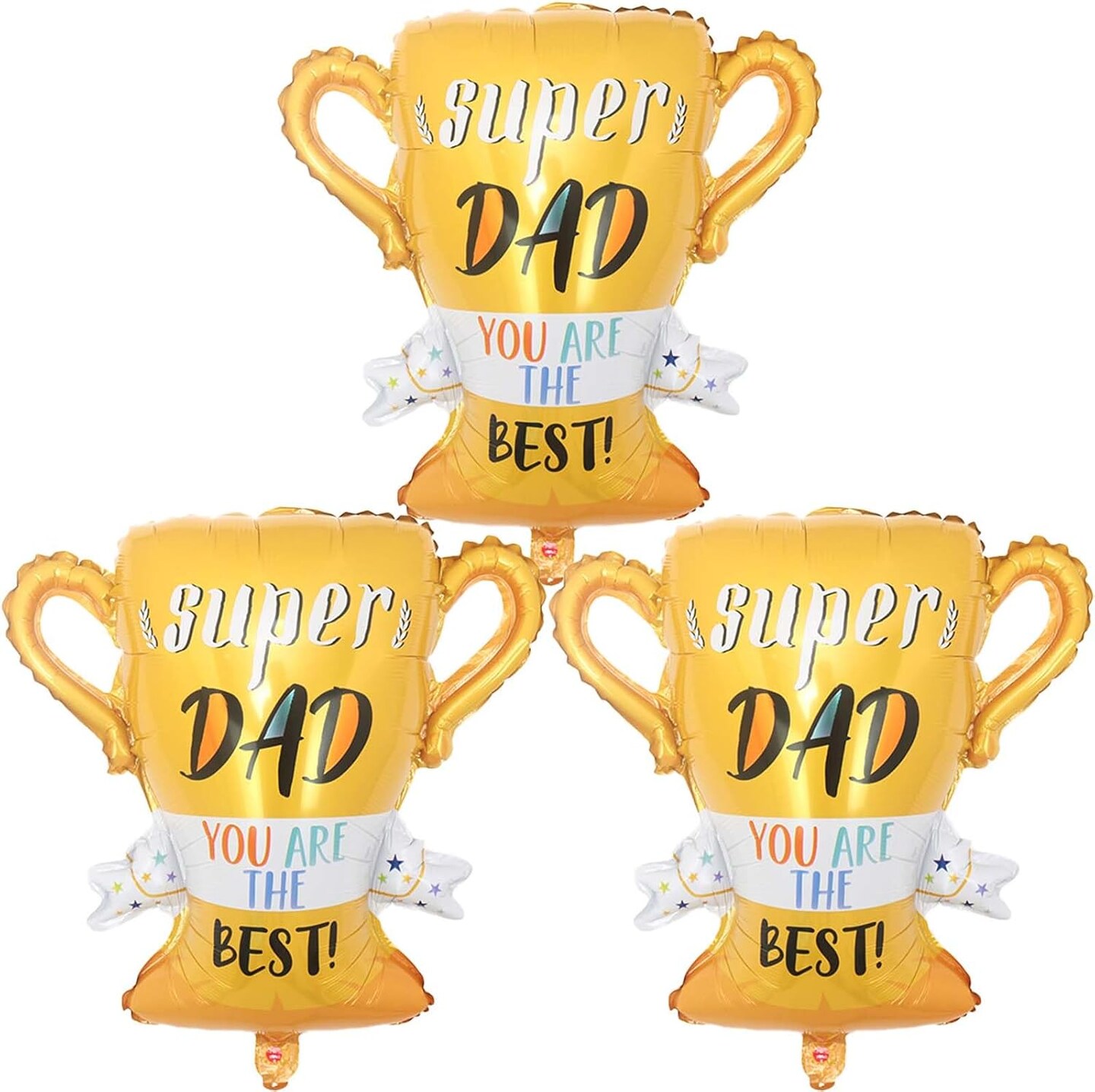 Trophy Balloon Father's Day Balloons Foil Balloons for Father's Day Themed Party Happy Father's Day Party Supplies Decorations Party Sets-3 PCS