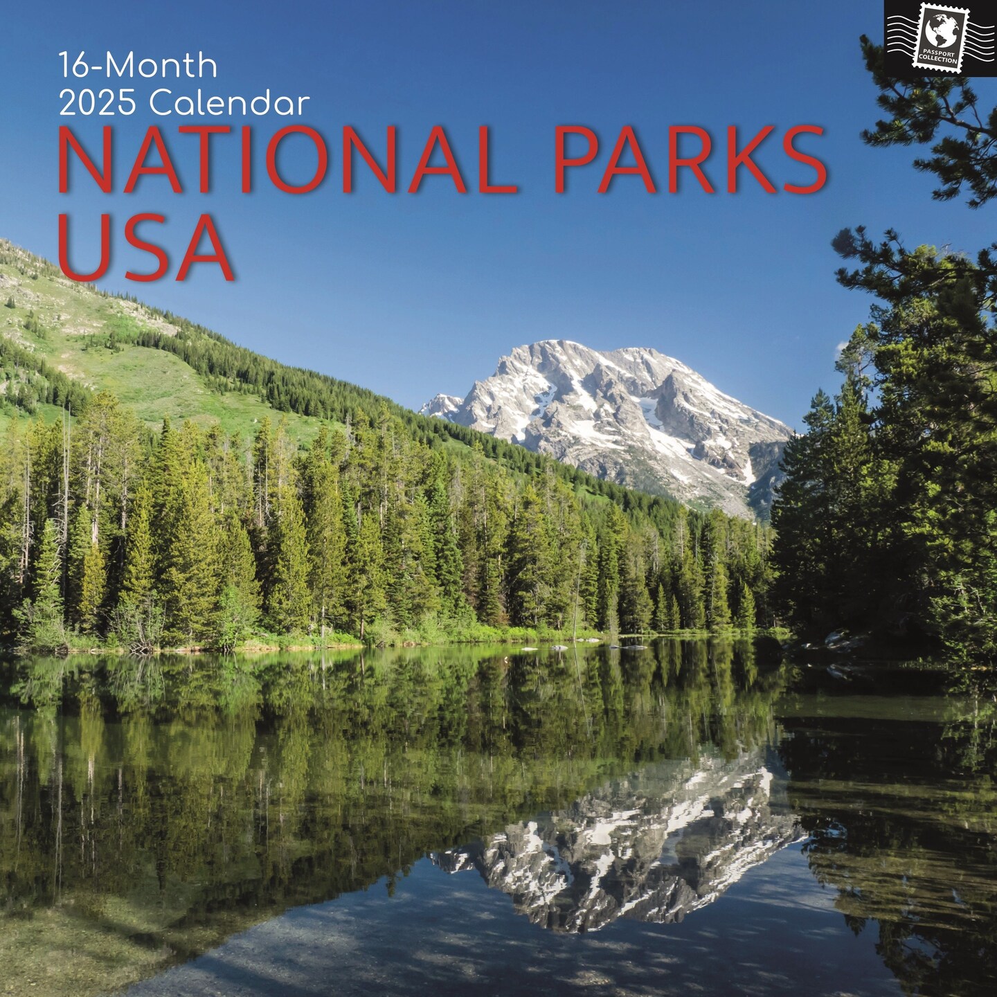The Gifted Stationary 2025 Square Wall Calendar, National Parks USA, 16-Month Passport Collection Theme Hanging Calendar with 180 Reminder Stickers, Month Planner for Home or Creative Spaces, 12x12 In