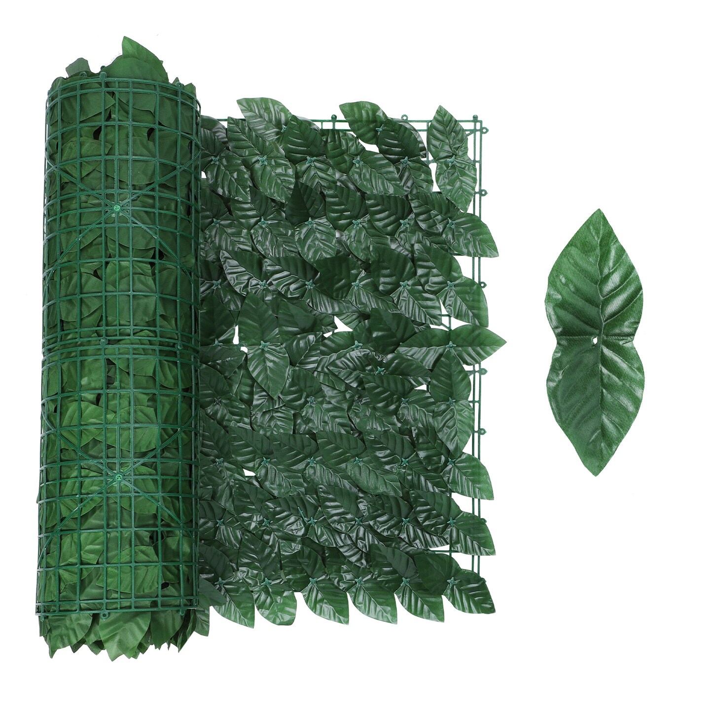 Artificial Ivy Privacy Fence Screen &#x2013; 51.66 Sq Ft UV-Resistant Greenery Wall Panels, Customizable Indoor/Outdoor Decor for Balcony, Garden, Fence (Green Apple)