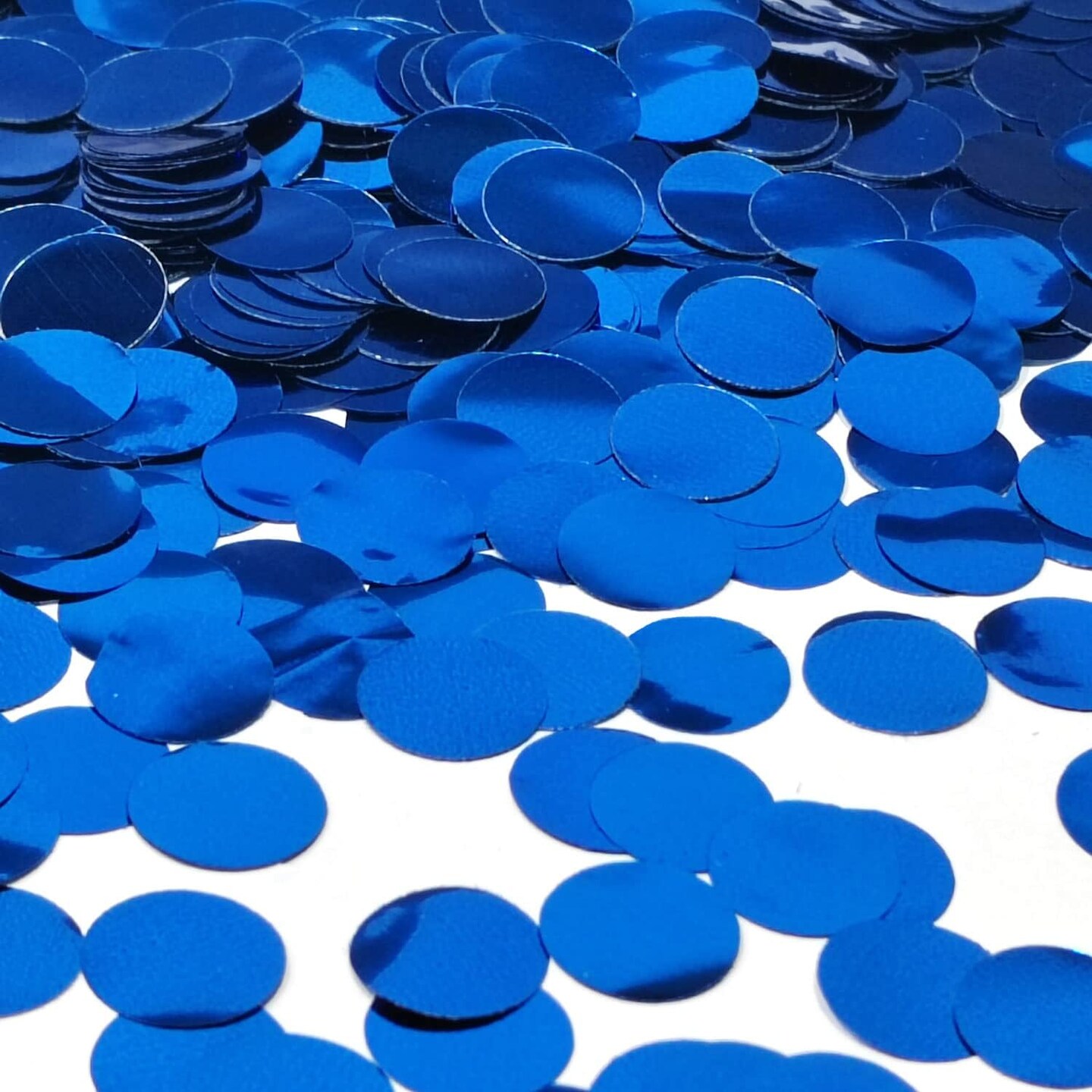 Blue Confetti 0.6 inch,Round Blue Foil Confetti,Shiny Blue Confetti for Party Decoration or Filled Balloons,(3.52 oz)